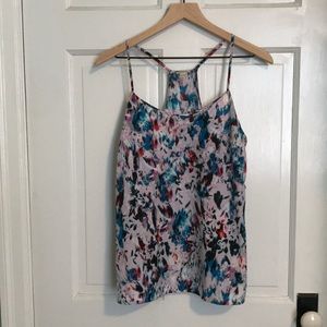 J Crew watercolor print racer back cami